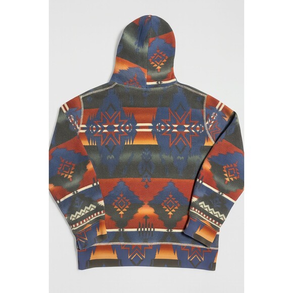 Polo Ralph Lauren Southwestern Fleece Hoodie Mens L Aztec Pullover Vintage - Picture 2 of 6